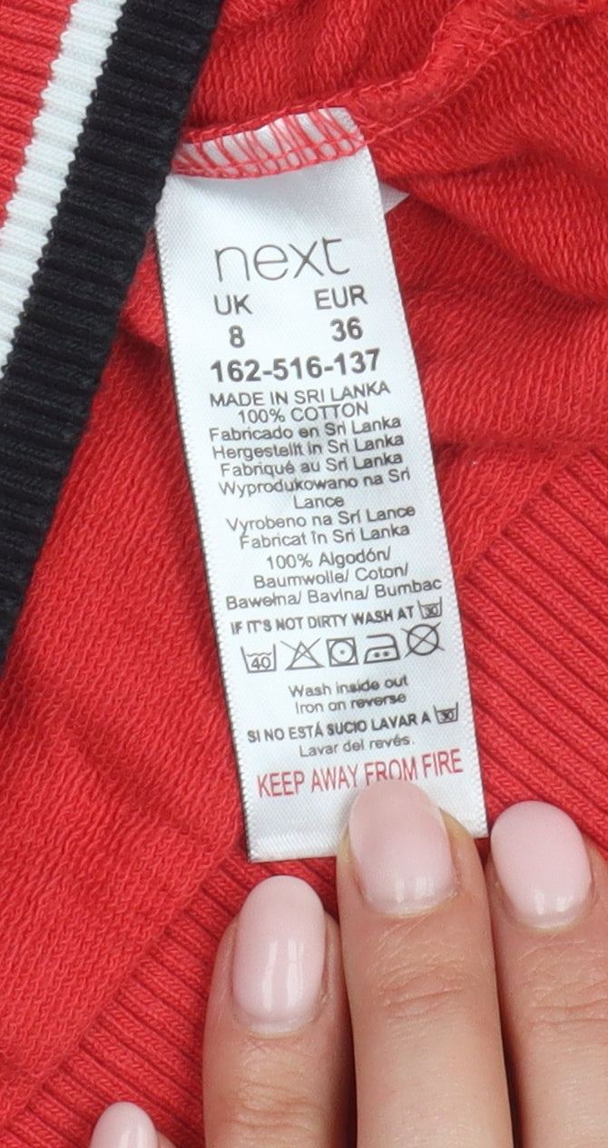 Womens UK Size 8 NEXT Red Pullover Sweatshirt