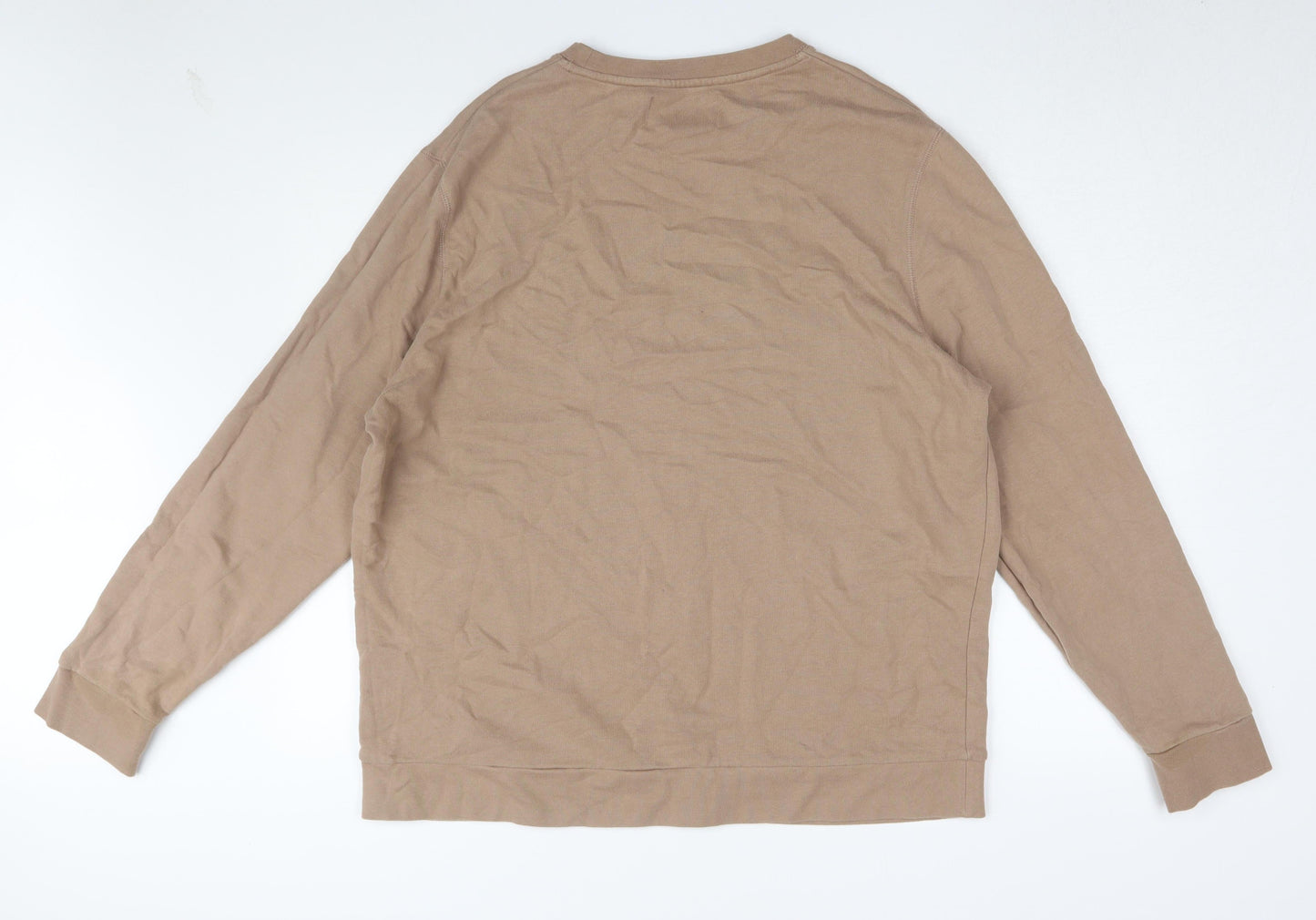 Mens UK Size XL River Island Beige Pullover Sweatshirt
