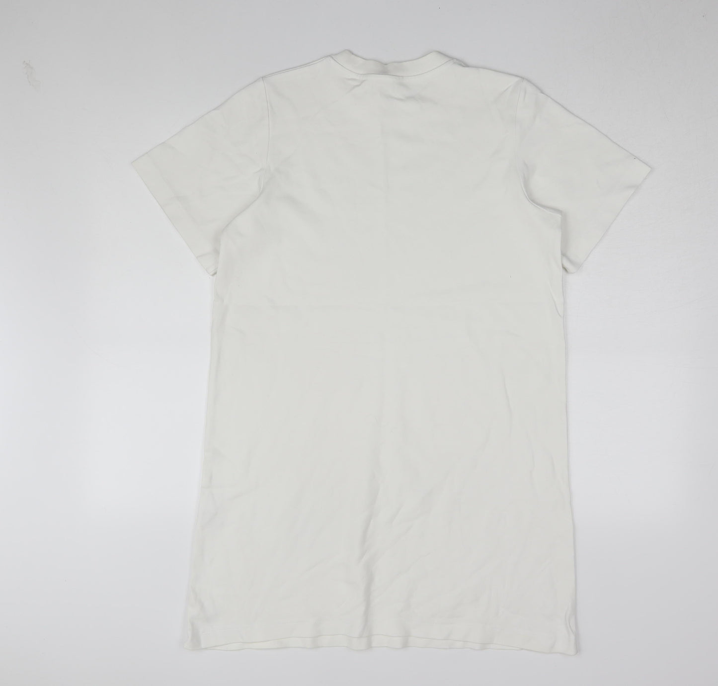 COS Women's White T-Shirt Dress Size 8 Short Sleeve