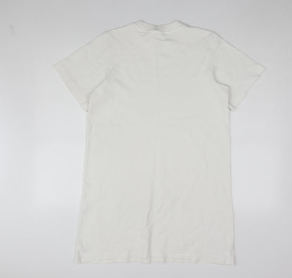 COS Women's White T-Shirt Dress Size 8 Short Sleeve