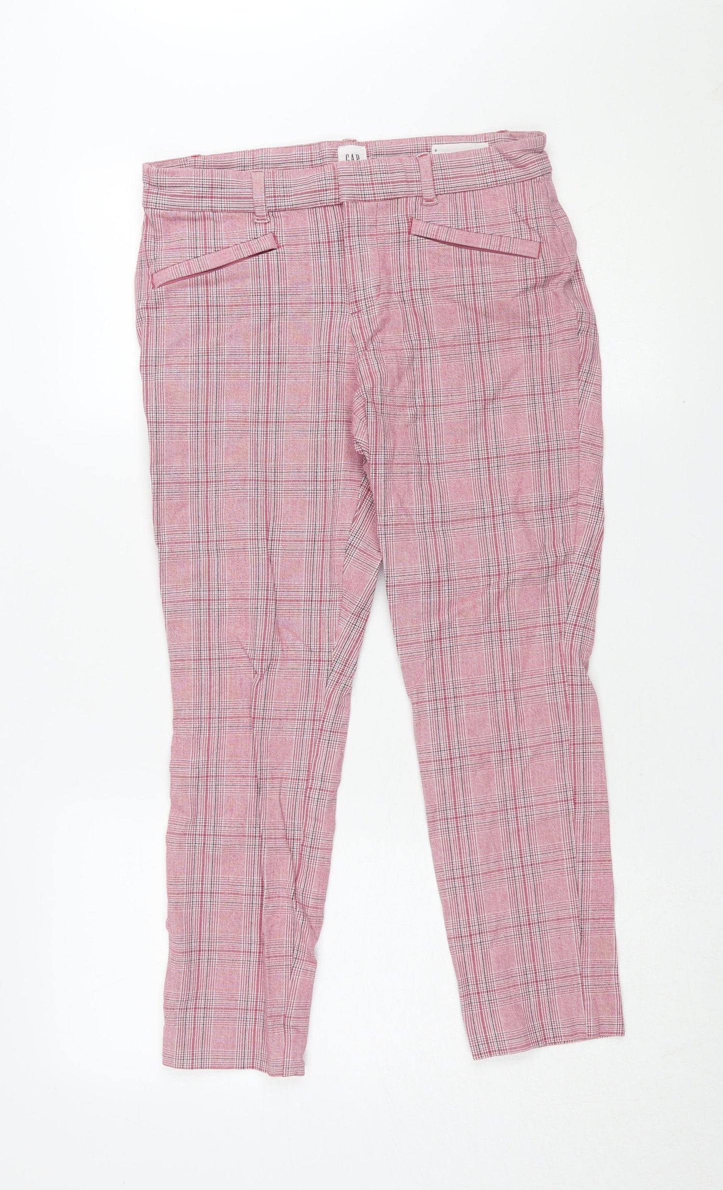 Womens UK Size 6 Gap Slim Fit Ankle Pink Trousers