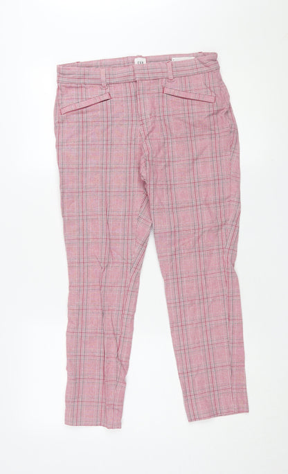 Womens UK Size 6 Gap Slim Fit Ankle Pink Trousers