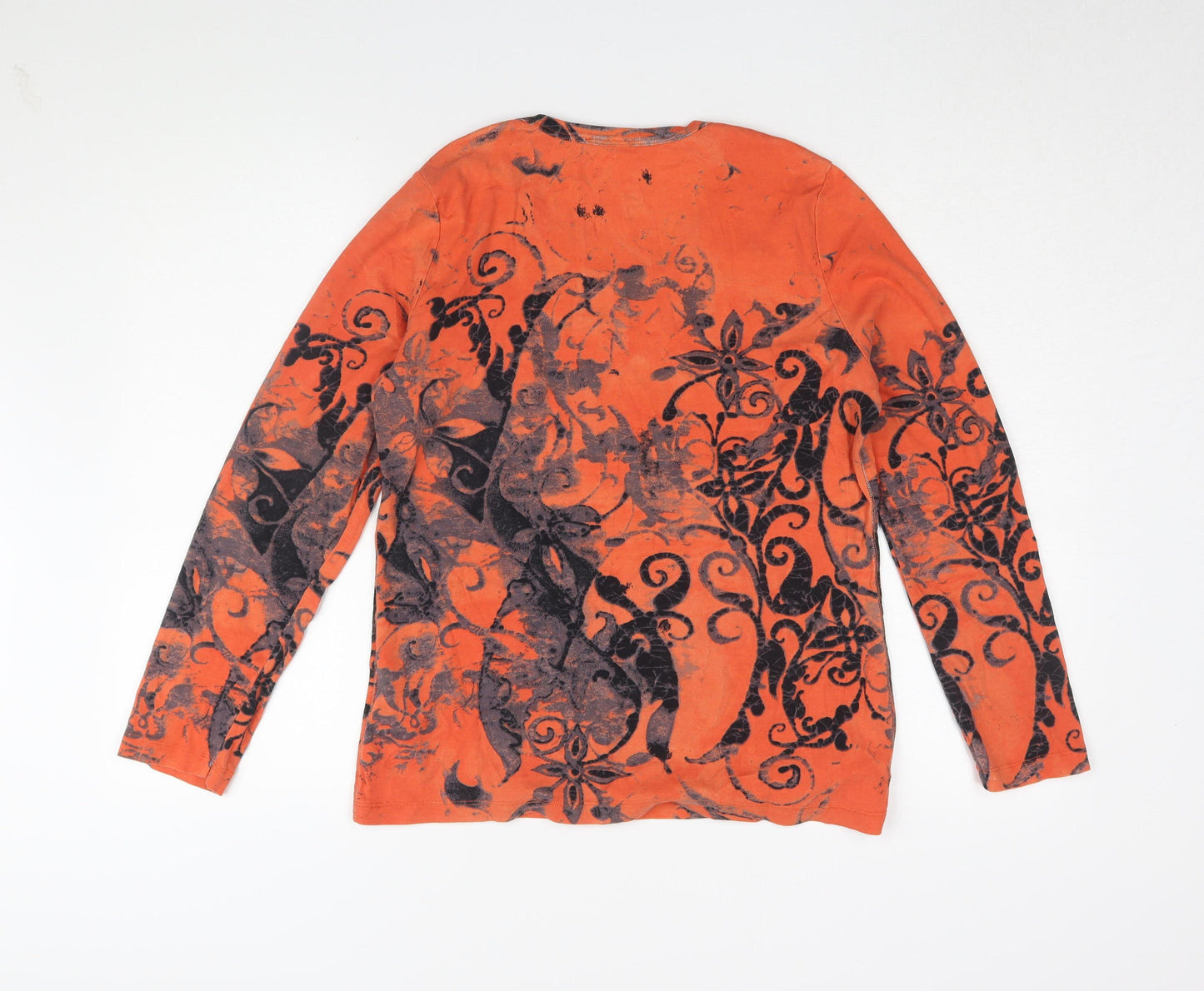 Womens UK Size 14 Via Appia Orange  T-Shirt