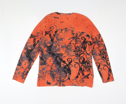 Womens UK Size 14 Via Appia Orange  T-Shirt