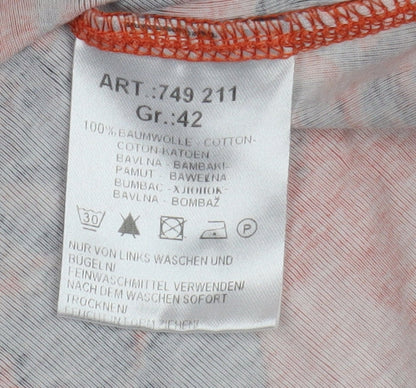 Womens UK Size 14 Via Appia Orange  T-Shirt