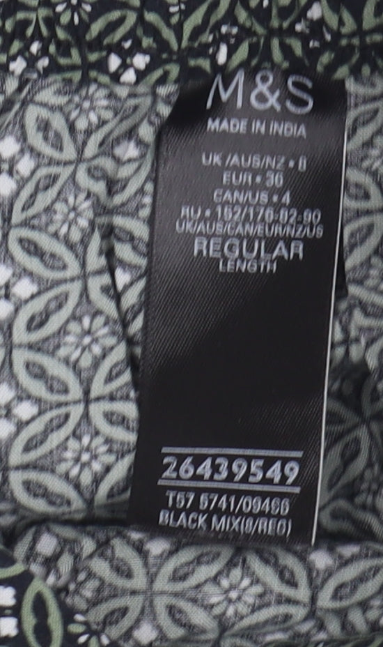 Womens UK Size UK 8 Marks and Spencer Regular Fit Jogger Black Trousers