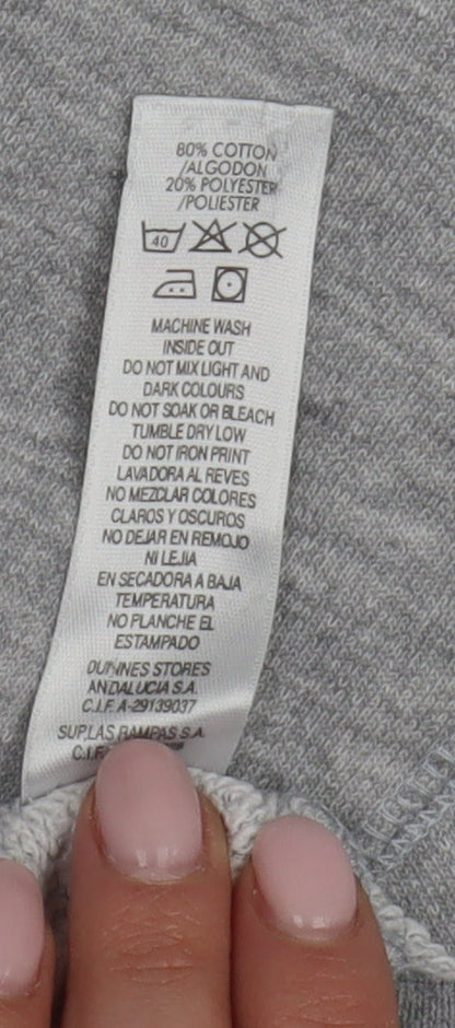 Mens UK Size M Dunnes Stores Grey Pullover Hoodie