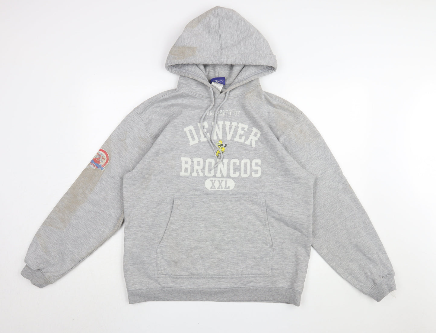Mens UK Size M Reebok Grey Pullover Hoodie