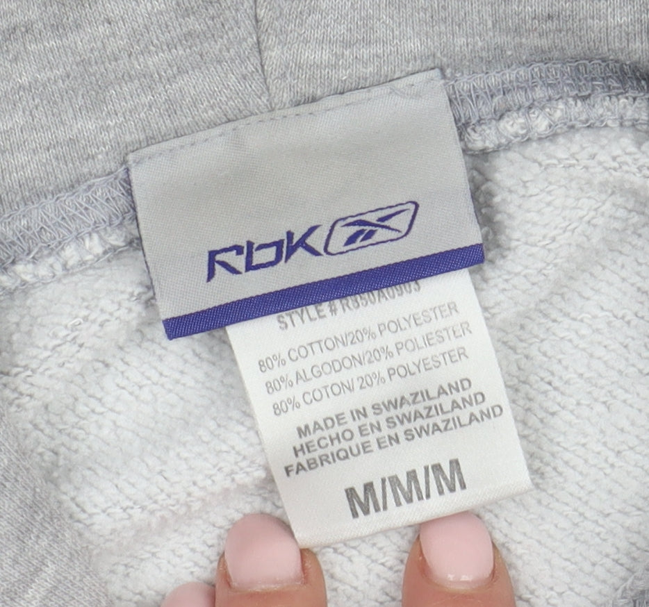 Mens UK Size M Reebok Grey Pullover Hoodie