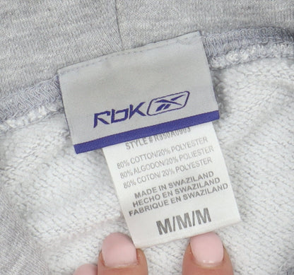 Mens UK Size M Reebok Grey Pullover Hoodie