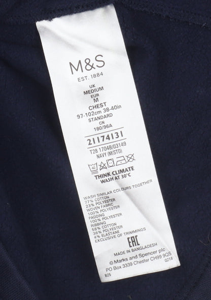 Marks and Spencer Men's Blue Medium Windbreaker Jacket