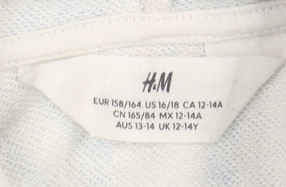 H&M Boys Blue Graphic Print Full Zip Hoodie 12-14 Years