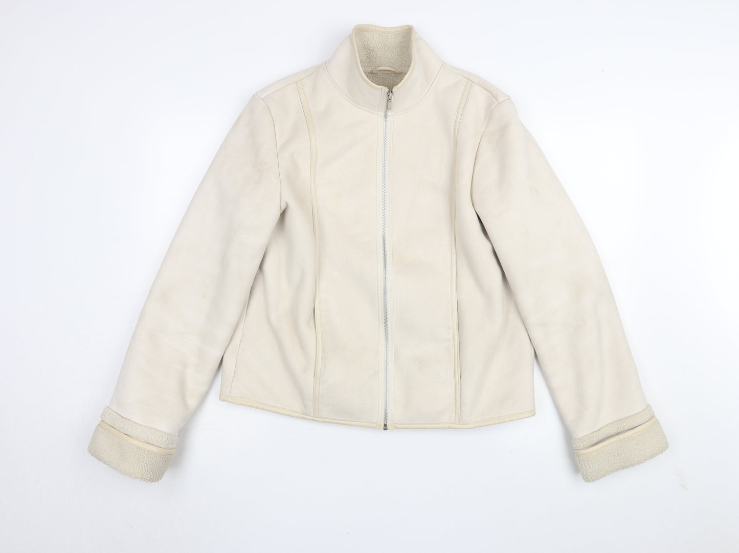 Womens UK Size 14 NEXT Beige Basic Jacket