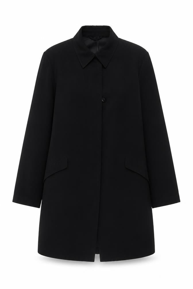 Womens UK Size 12 NEXT Black Overcoat