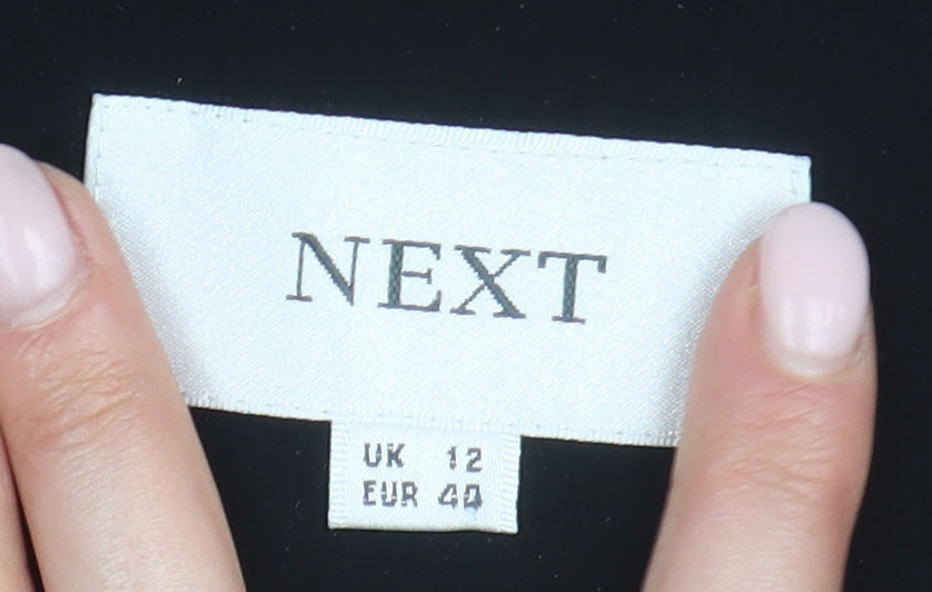 Womens UK Size 12 NEXT Black Overcoat