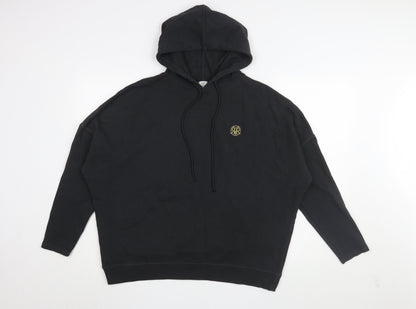 Mens UK Size L River Island Black Pullover Hoodie