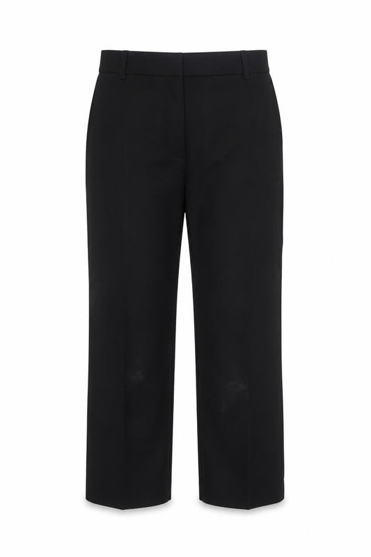 Front view of BHS unisex black dress pants medium 38in waist