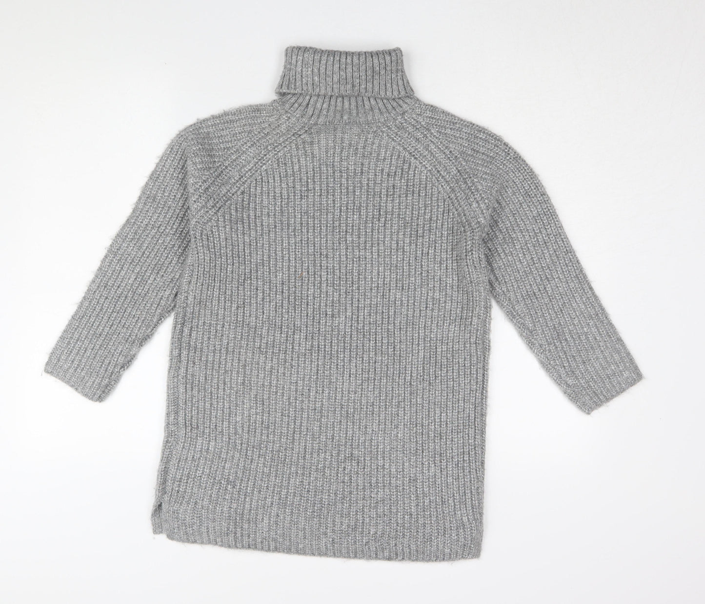 Marks and Spencer Girls Grey Knit Midi Dress 7-8 Years