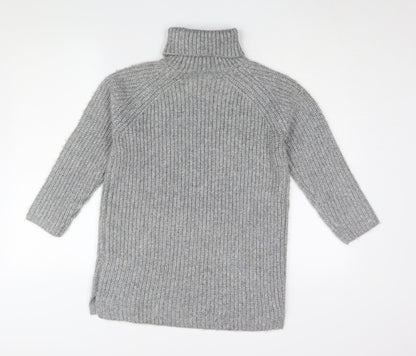 Marks and Spencer Girls Grey Knit Midi Dress 7-8 Years