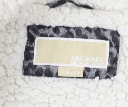Michael Kors Unisex Grey Animal Print Puffer Snowsuit, 6-9M