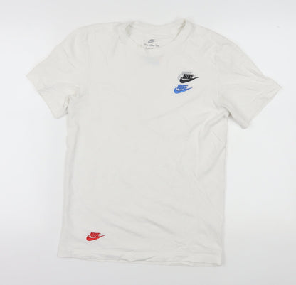 Nike Men's White Logo XS Cotton T-Shirt