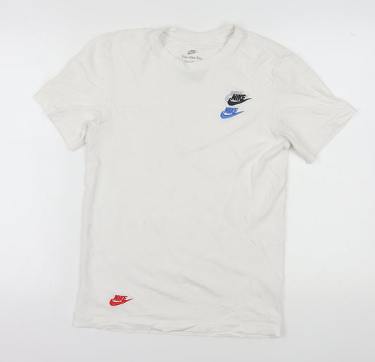 Nike Men's White Logo XS Cotton T-Shirt
