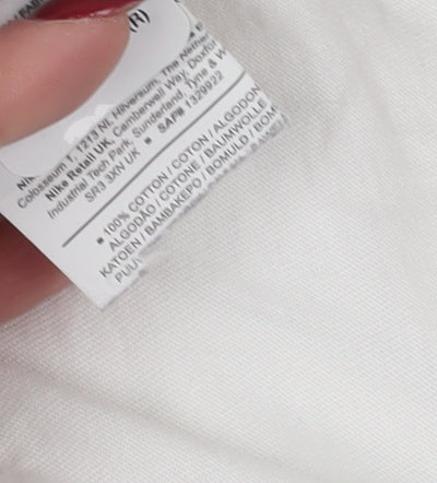 Nike Men's White Logo XS Cotton T-Shirt