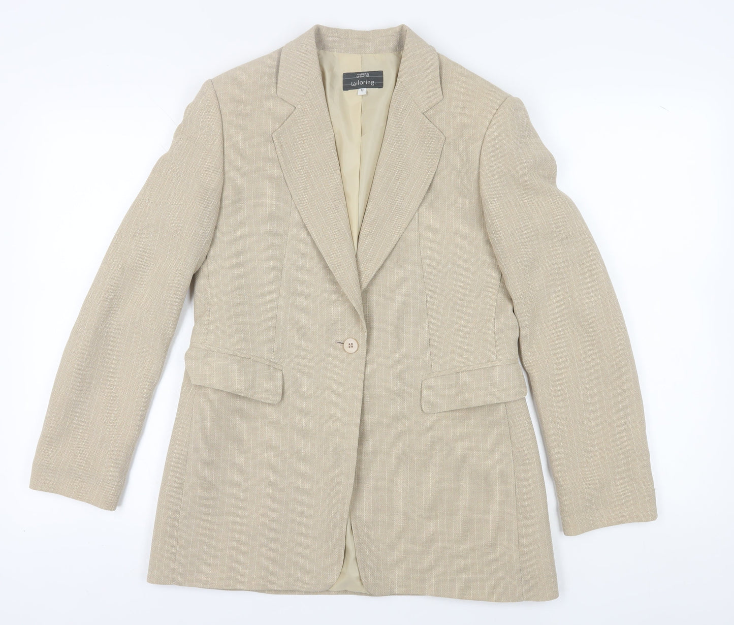 Marks and Spencer Beige Women’s Suit Jacket Size 12