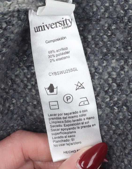 University Club Women's Grey 2XL Zebra Jumper