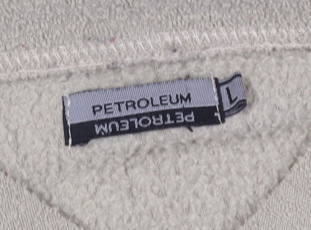 Mens UK Size L Petroleum Beige Pullover Sweatshirt