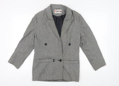 TopCoat Women's Black Houndstooth Blazer Size 10
