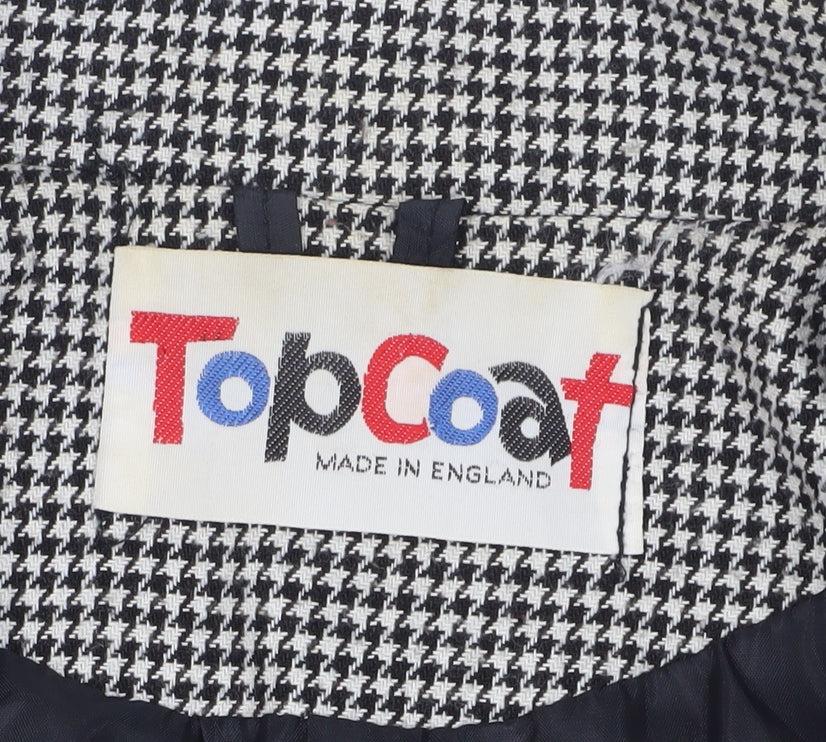 TopCoat Women's Black Houndstooth Blazer Size 10