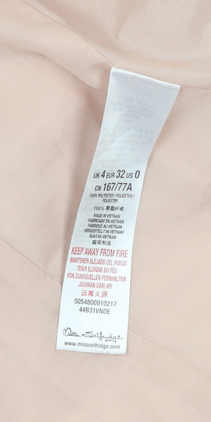 Miss Selfridge Women's Pink Suit Jacket Size 4