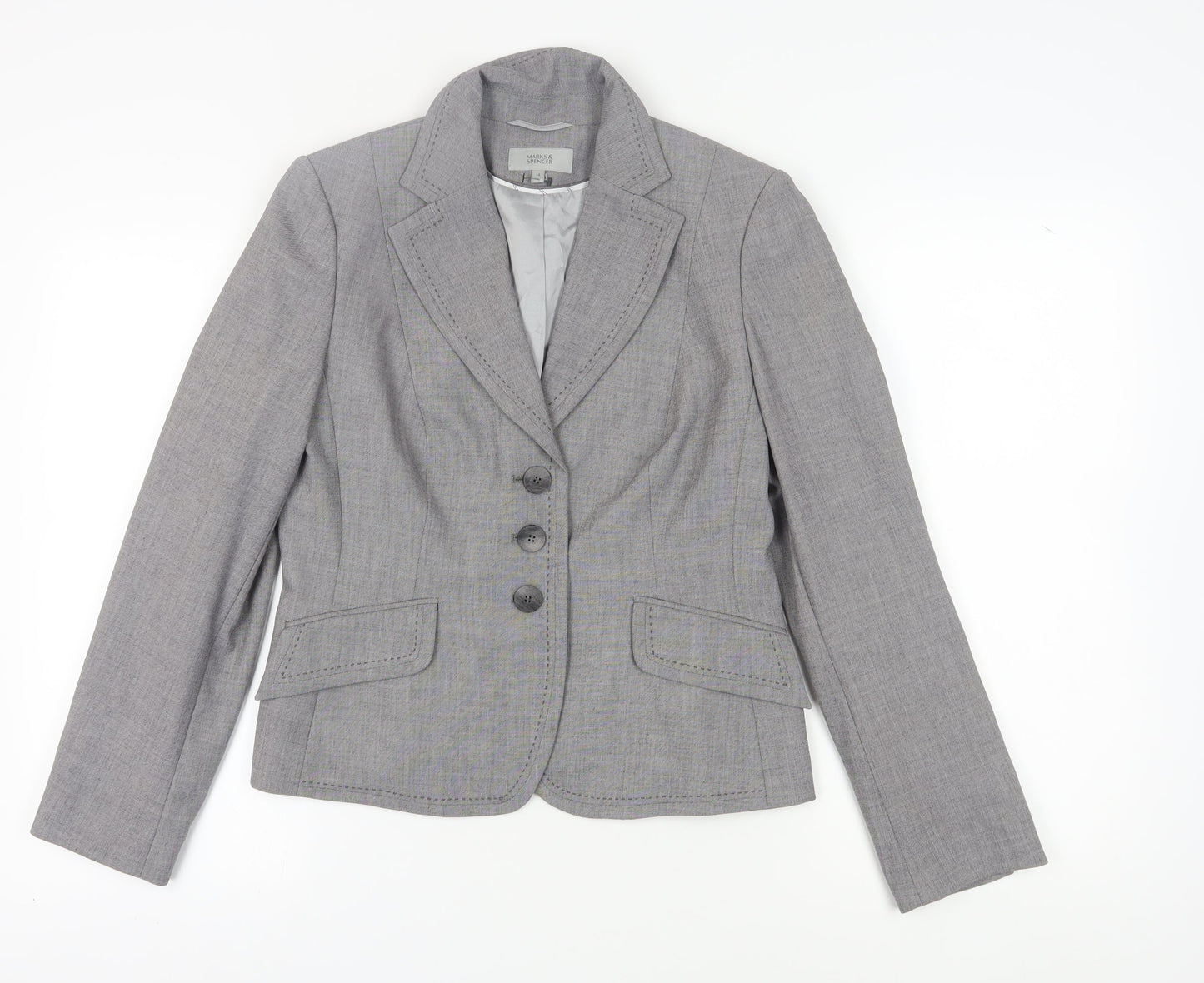 Marks and Spencer Women’s Grey Suit Jacket Size 14