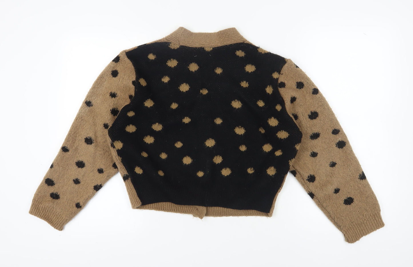 Womens UK Size S Topshop Brown Cardigan Jumper