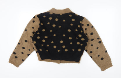 Womens UK Size S Topshop Brown Cardigan Jumper