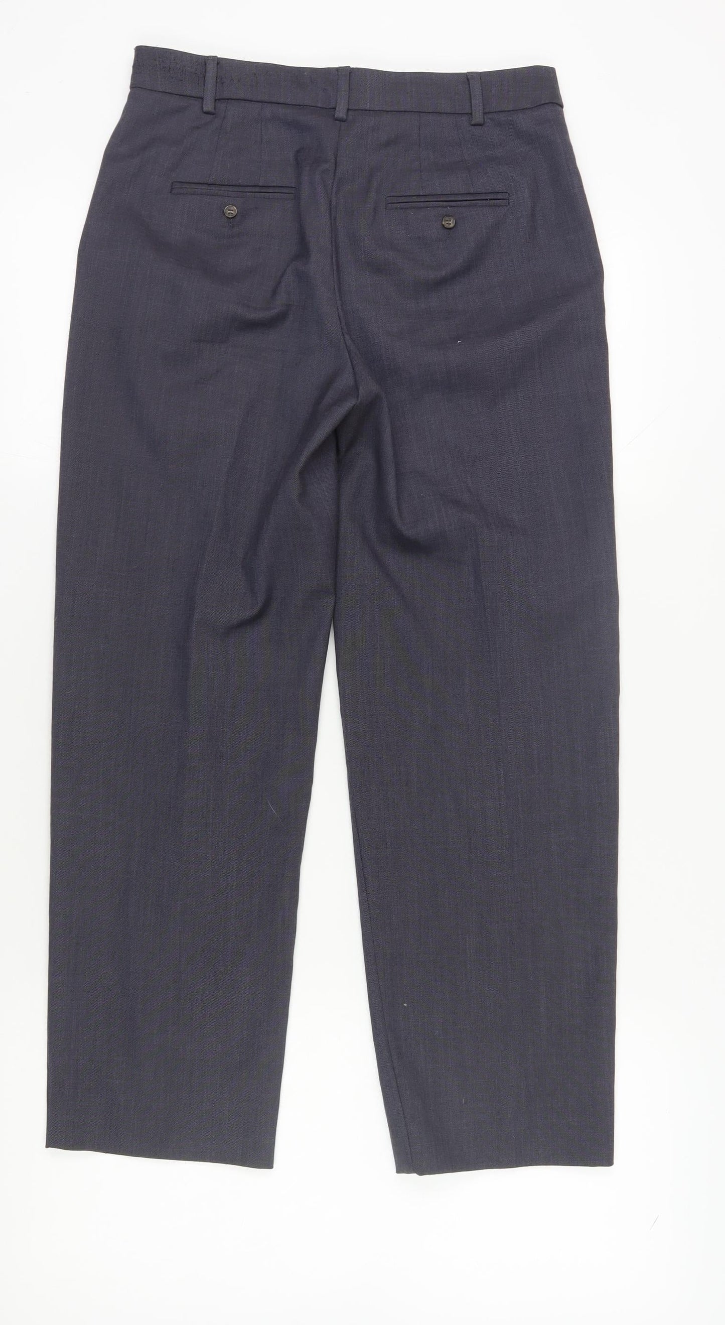 Womens UK Size 8 Marks and Spencer Relaxed Fit Straight Grey Trousers