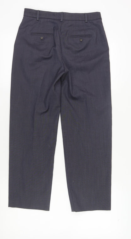 Womens UK Size 8 Marks and Spencer Relaxed Fit Straight Grey Trousers