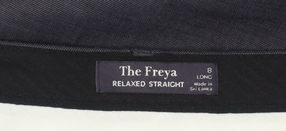 Womens UK Size 8 Marks and Spencer Relaxed Fit Straight Grey Trousers