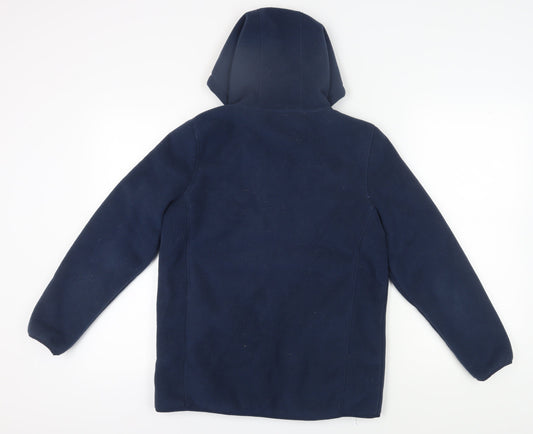 Damart Women's Blue Hooded Fleece Jacket Size 10/12