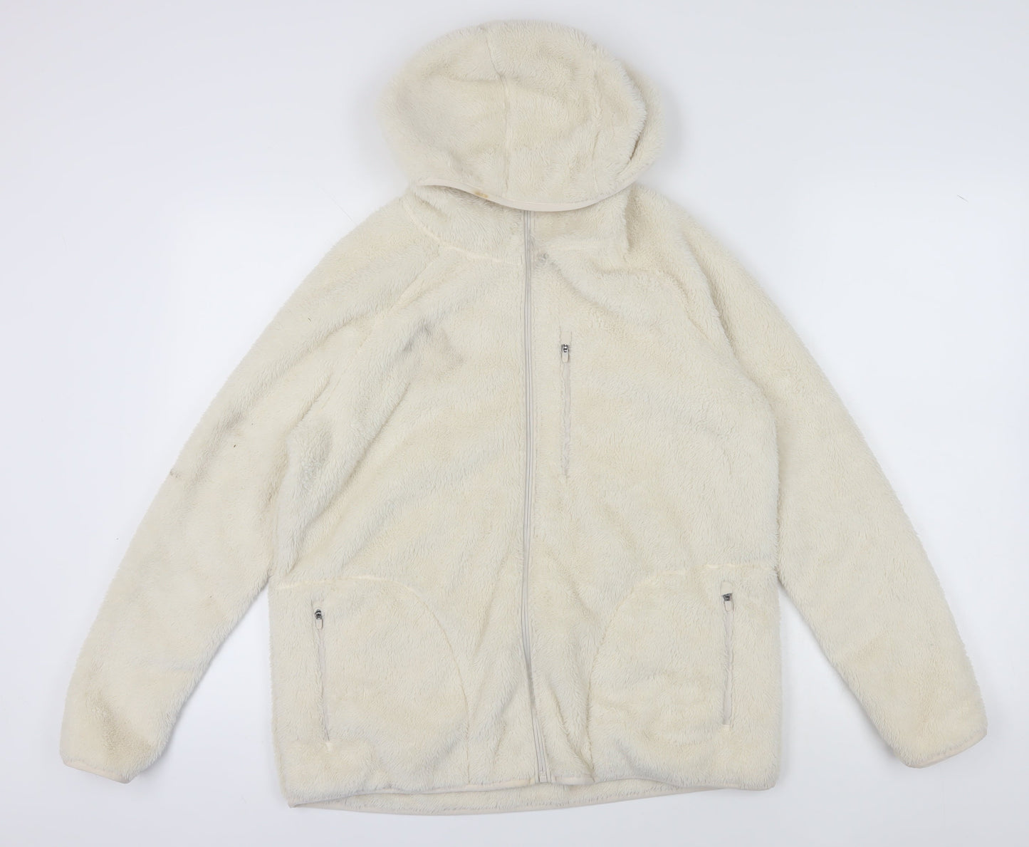 Marks & Spencer Women's Ivory Fleece Jacket Size 14