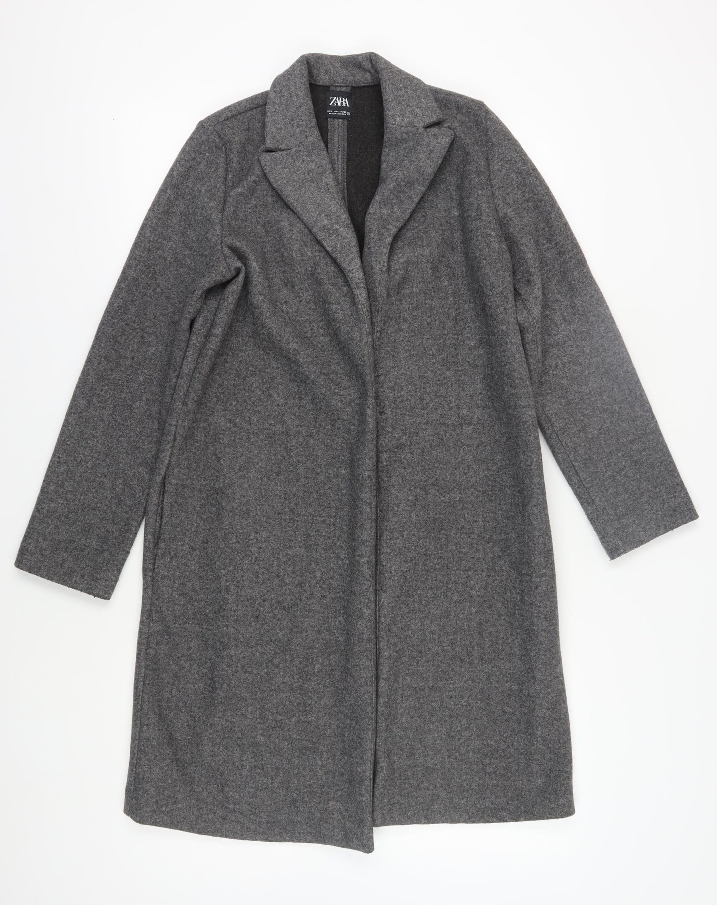 Womens UK Size S Zara Grey Overcoat