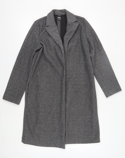 Womens UK Size S Zara Grey Overcoat