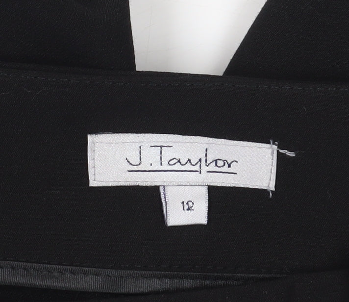 J. Taylor Women's Black Capri Trousers, Size 12, Smart Casual