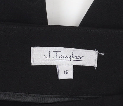 J. Taylor Women's Black Capri Trousers, Size 12, Smart Casual
