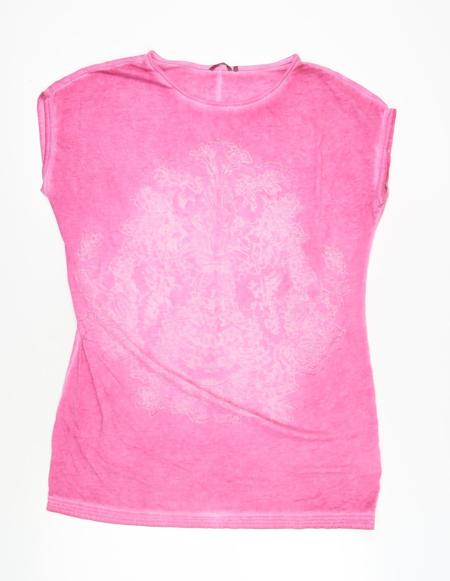 Womens UK Size XL Sandwich Pink Basic T-Shirt