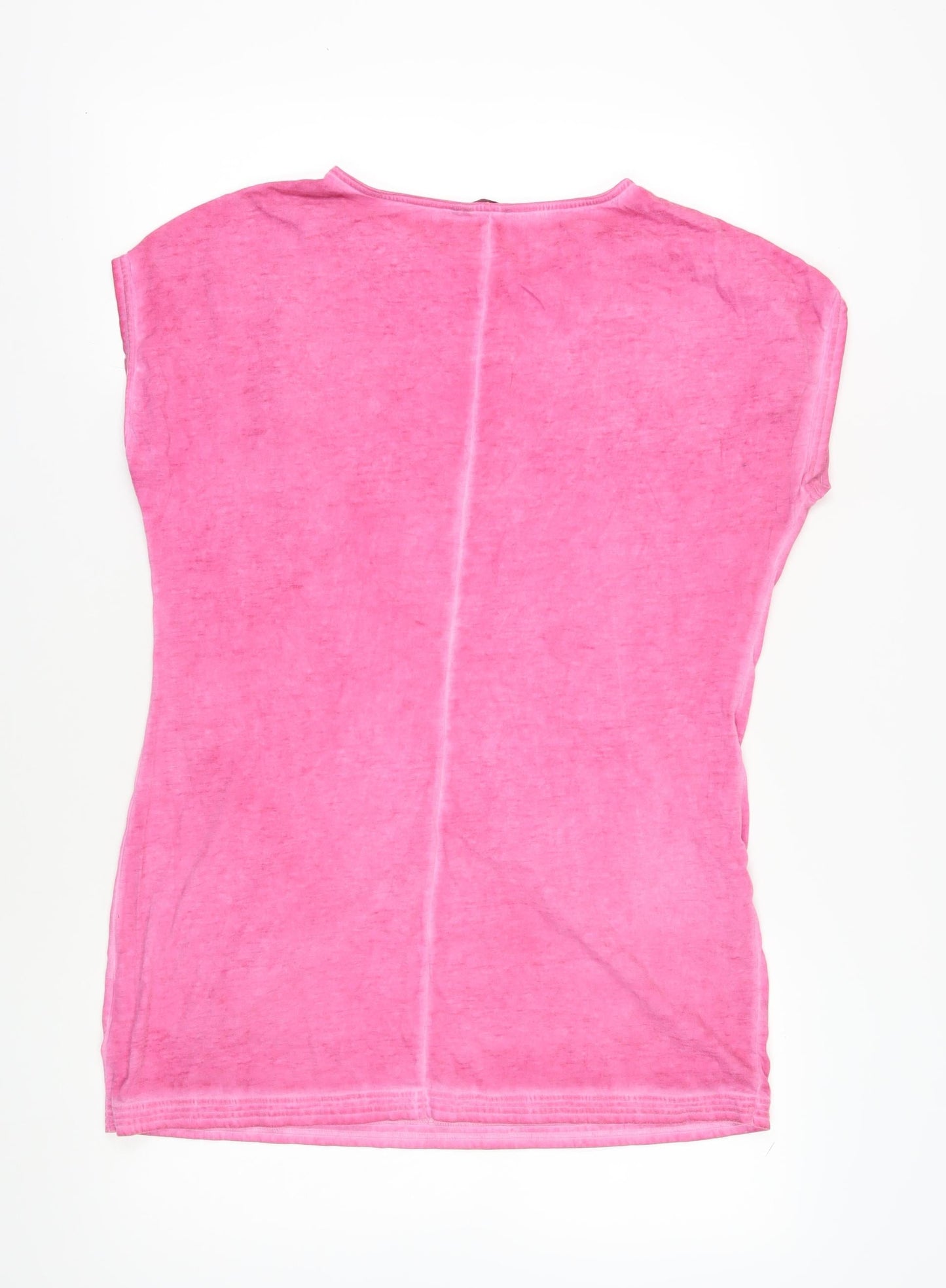 Womens UK Size XL Sandwich Pink Basic T-Shirt
