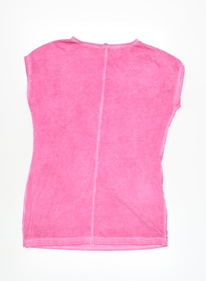 Womens UK Size XL Sandwich Pink Basic T-Shirt
