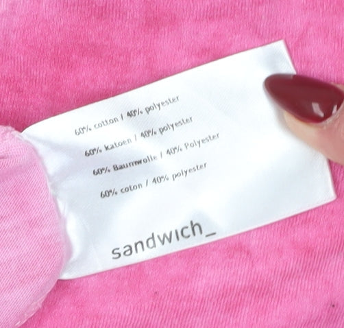 Womens UK Size XL Sandwich Pink Basic T-Shirt