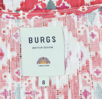 Womens UK Size 8 Burgs Red  Blouse